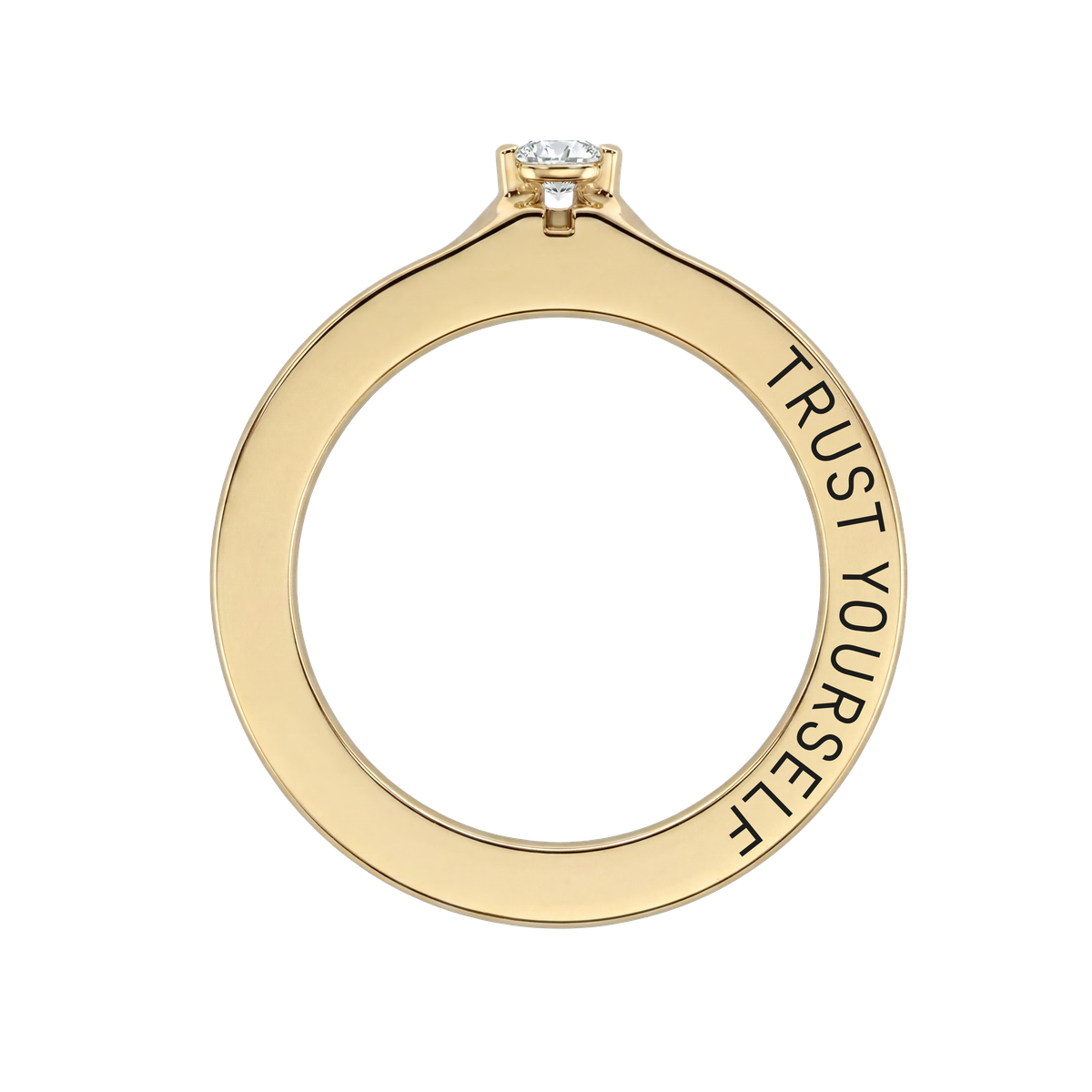 MIONA Ring mit Gravur trust yourself in gold