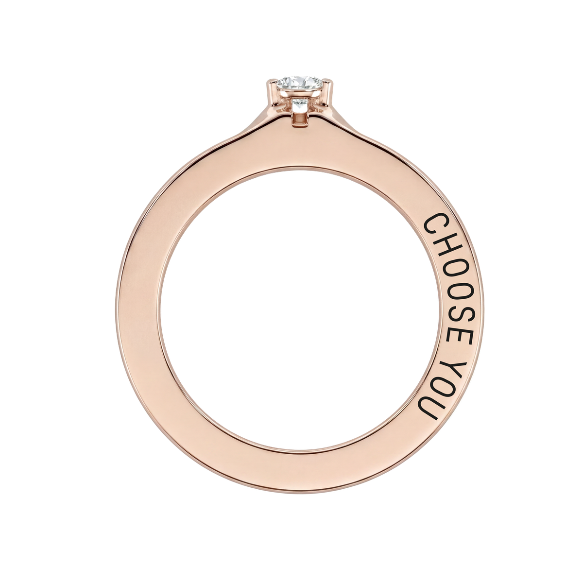 MIONA Ring mit Gravur choose you in rose