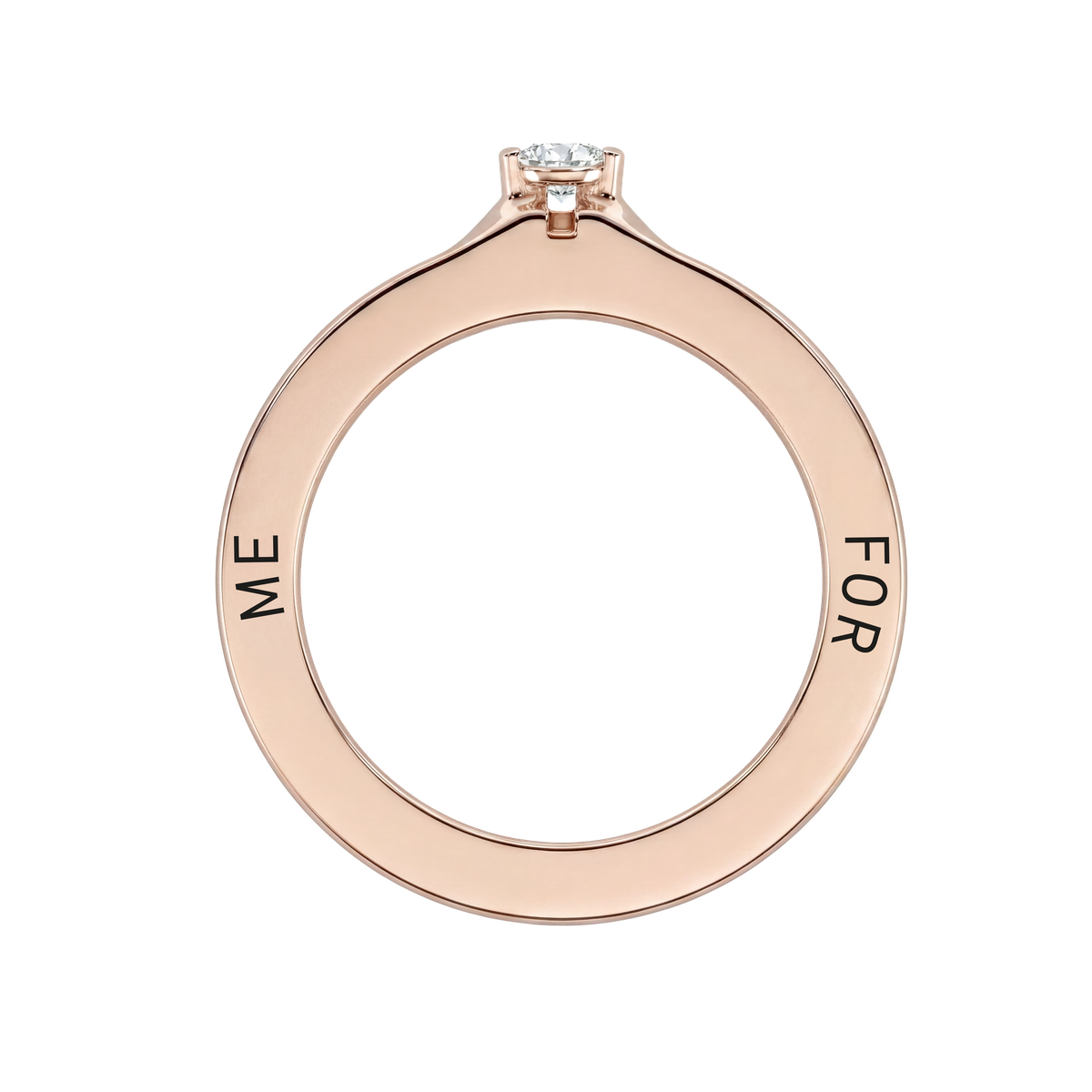 MIONA Ring mit Gravur for me in rose
