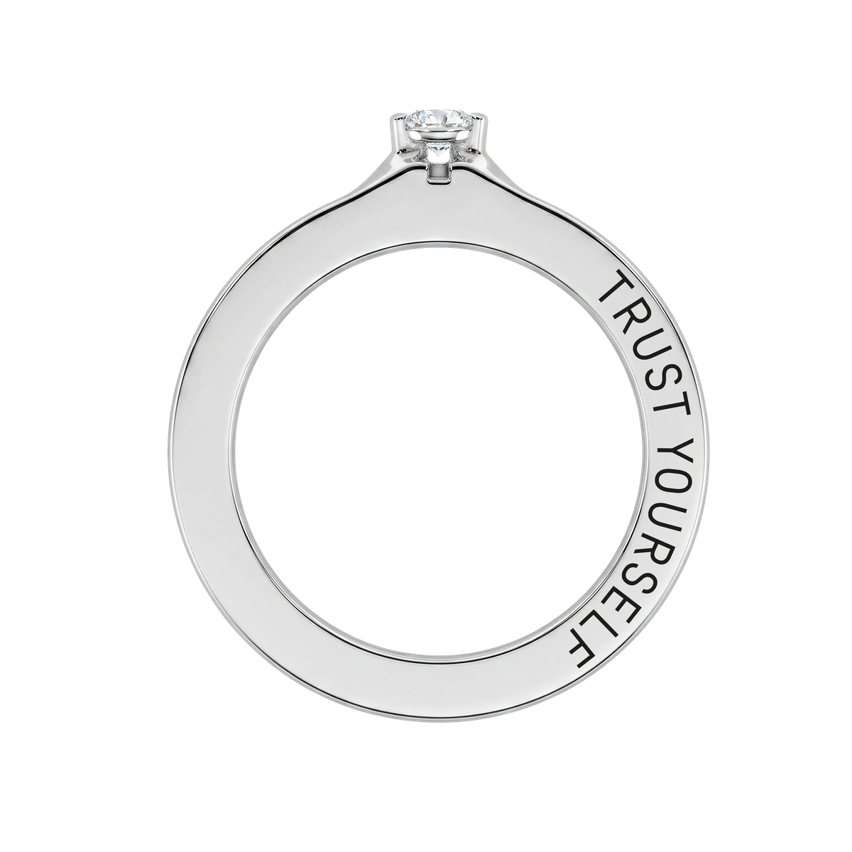 MIONA Ring mit Gravur trust yourself in silber